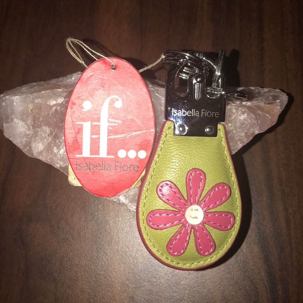 Isabella Fiore Leather Key Fob NWT
